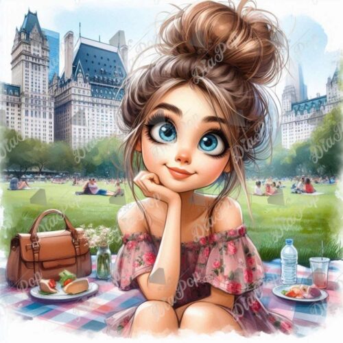 Andrea Gomoll-Wünsche (KI) - Picknick im Central Park