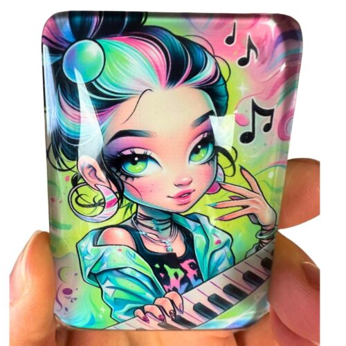 Glas Cover Minder Magnet - Numixie Keyboard Fun - Amaris