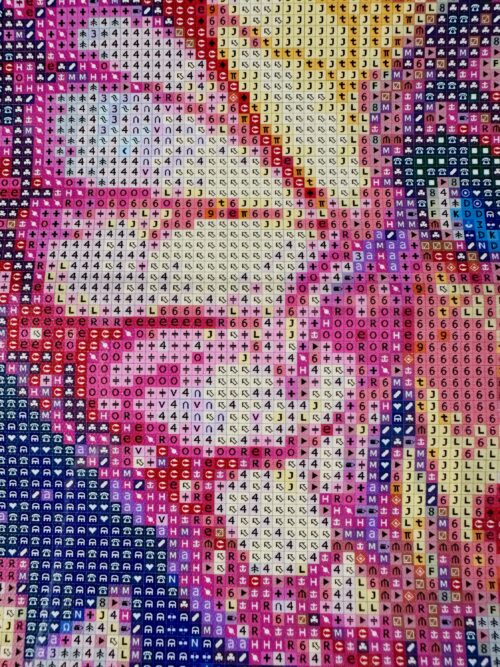 Traumpixxel - Die Nachtfalterprinzessin - 50x50cm - 60 Farben - Eckige Harzsteine + Mix aus Sondersteinen – Bild 8