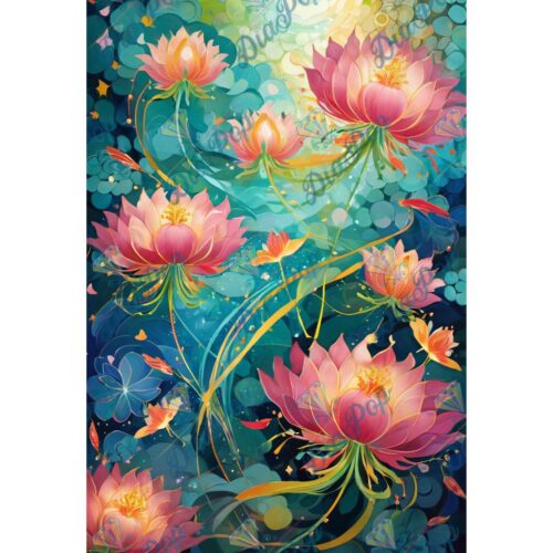 Artifey Ai Art - Tanz der Lotusblüten