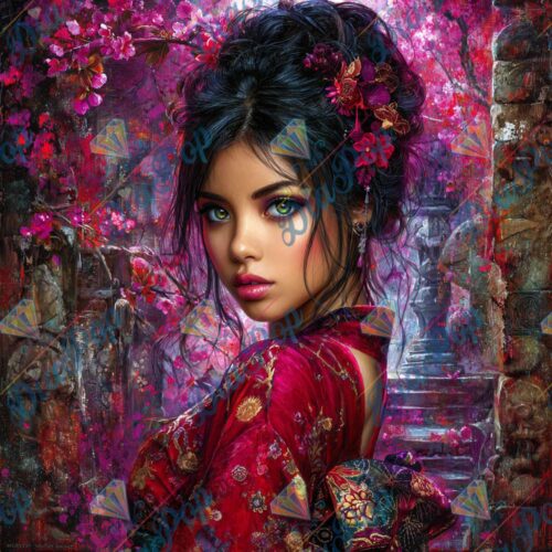Elly_A.I - Kirschblüten-Geisha