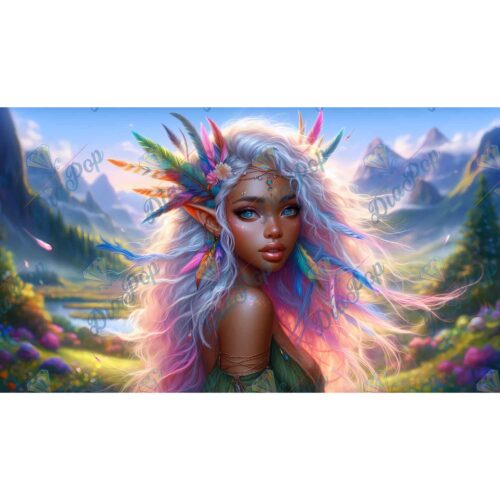 Artifey Ai Art - Regenbogenelfe im Zaubertal