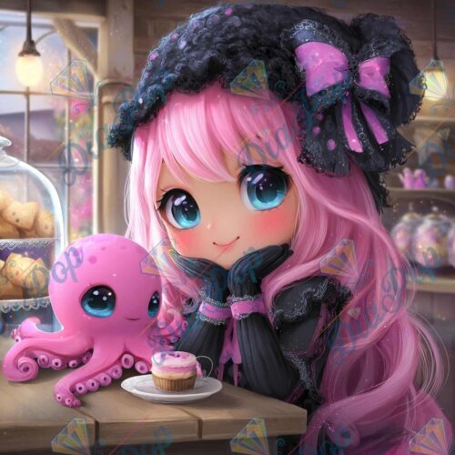 Elly_A.I - Kawaii Girl & Pink Octopus