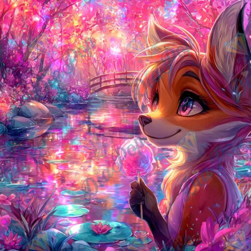 Artifey Ai Art - Candy Fox im Zauberwald