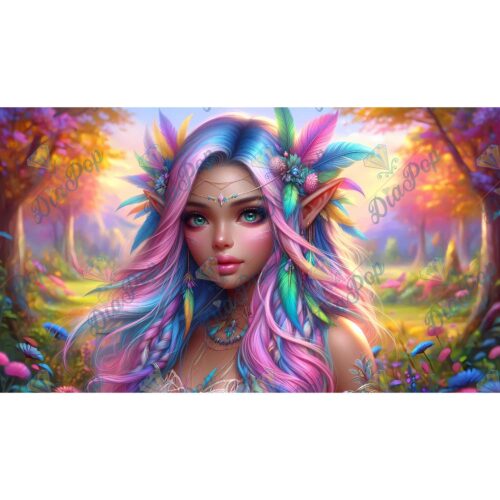 Artifey Ai Art - Regenbogenelfe im Zaubergarten