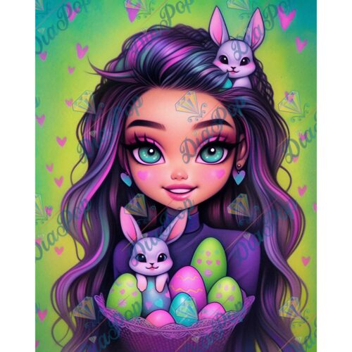 Amaris - Numixie Easter Bunny - 40x50cm - Eckige Harzsteine