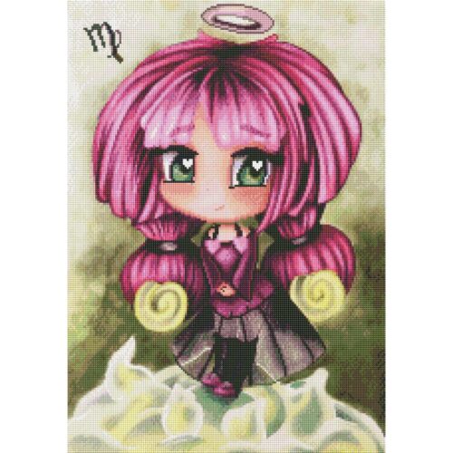 Kevin Teo'Art - Sternzeichen - Jungfrau - 40x57cm - Eckige Harzsteine – Bild 2