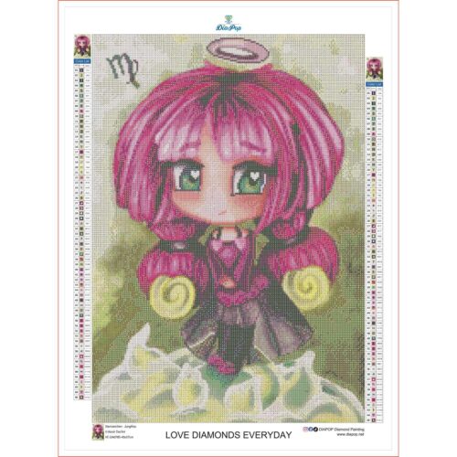 Kevin Teo'Art - Sternzeichen - Jungfrau - 40x57cm - Eckige Harzsteine – Bild 3