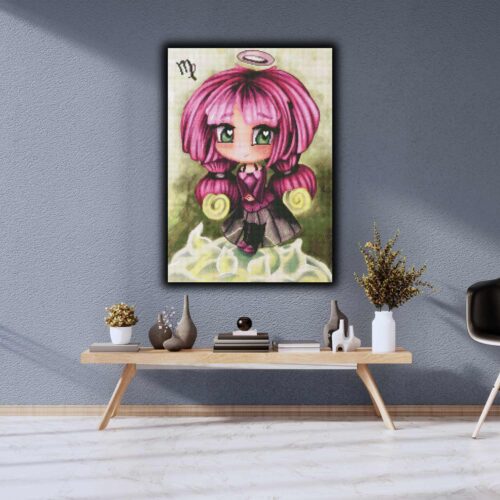 Kevin Teo'Art - Sternzeichen - Jungfrau - 40x57cm - Eckige Harzsteine – Bild 4