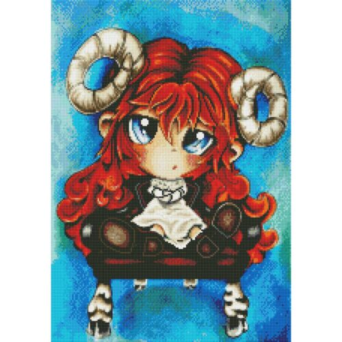 Kevin Teo'Art - Sternzeichen - Widder - 40x57cm - Eckige Harzsteine – Bild 2