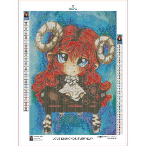 Kevin Teo'Art - Sternzeichen - Widder - 40x57cm - Eckige Harzsteine – Bild 3