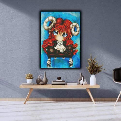 Kevin Teo'Art - Sternzeichen - Widder - 40x57cm - Eckige Harzsteine – Bild 4