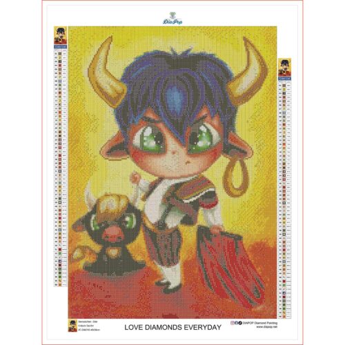Kevin Teo'Art - Sternzeichen - Stier - 40x56cm - Eckige Harzsteine – Bild 3