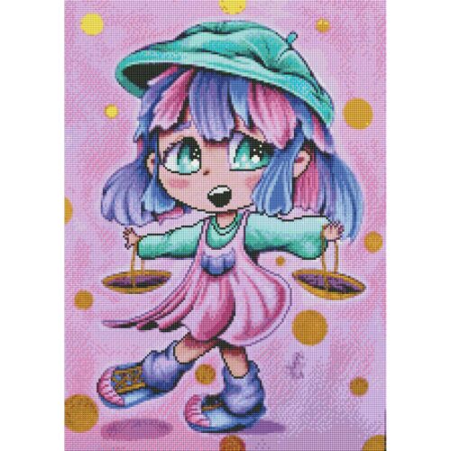Kevin Teo'Art - Sternzeichen - Waage - 40x56cm - Eckige Harzsteine – Bild 2