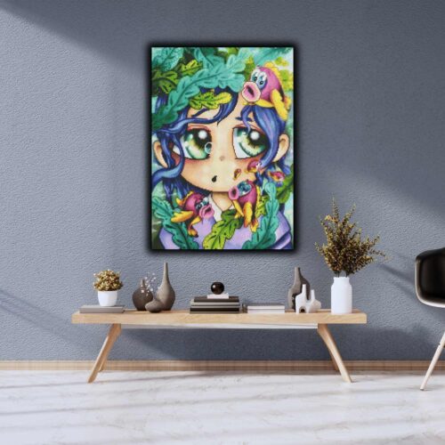 Kevin Teo'Art - Sternzeichen - Fisch - 40x57cm - Eckige Harzsteine – Bild 4