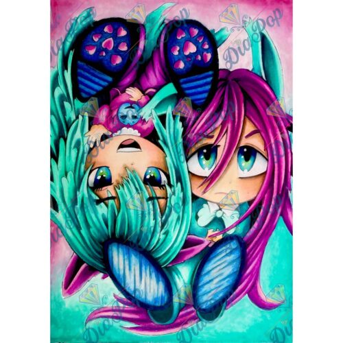 Kevin Teo'Art - Sternzeichen - Zwillinge - 40x57cm - Eckige Harzsteine