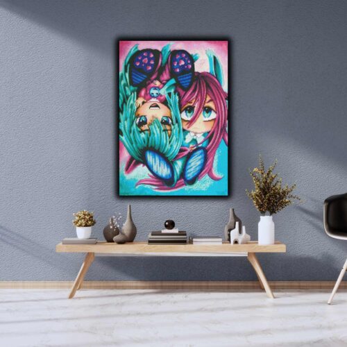 Kevin Teo'Art - Sternzeichen - Zwillinge - 40x57cm - Eckige Harzsteine – Bild 4