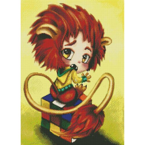 Kevin Teo'Art - Sternzeichen - Löwe - 40x56cm - Eckige Harzsteine – Bild 2