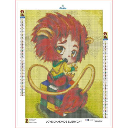 Kevin Teo'Art - Sternzeichen - Löwe - 40x56cm - Eckige Harzsteine – Bild 3