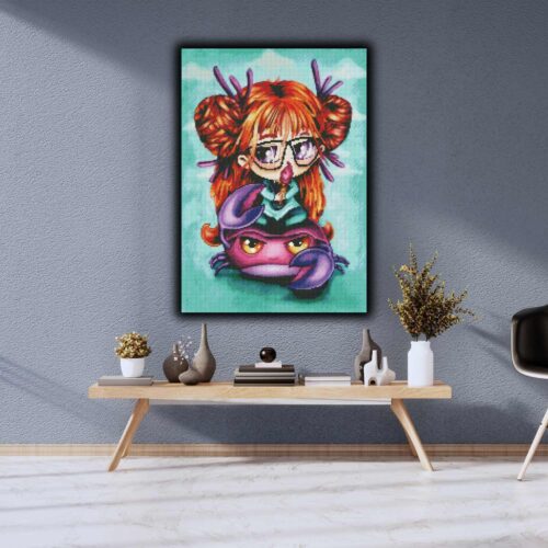 Kevin Teo'Art - Sternzeichen - Krebs - 40x57cm - Eckige Harzsteine – Bild 4