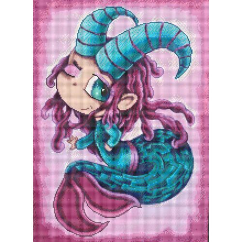 Kevin Teo'Art - Sternzeichen - Steinbock - 40x55cm - Eckige Harzsteine – Bild 2