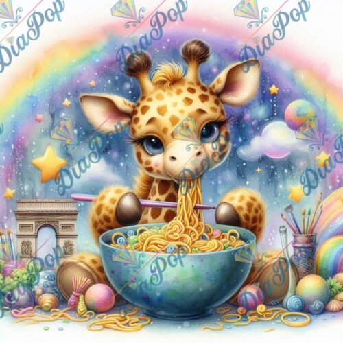 Tinkerangie - Kleine Giraffe im Nudel-Regenbogenland