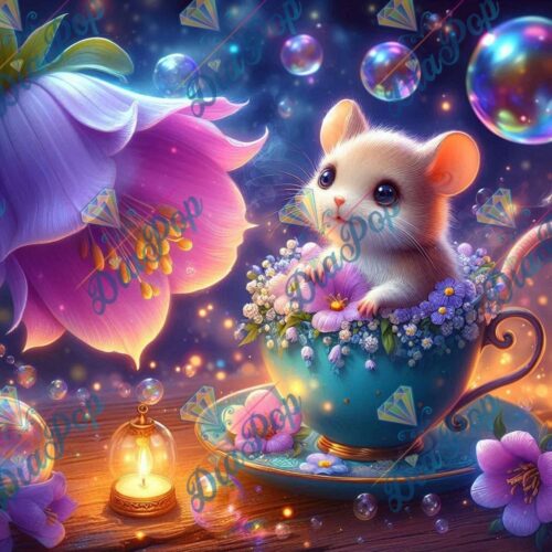 Tinkerangie - Maus im Blütentasse
