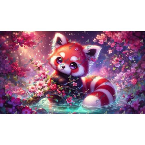 Tinkerangie - Roter Panda im Kirschblüten-Zauberreich
