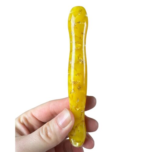 Ergo Stift "Zitronengelb Gold" - 12 Plastikaufsätze