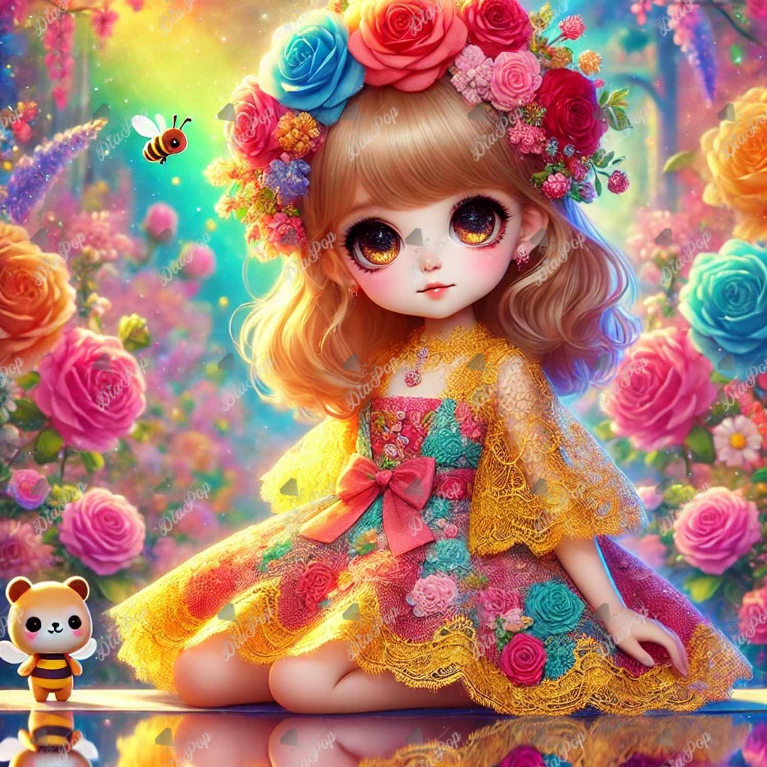 Elly_A.I - Honigkönigin im Rosengarten