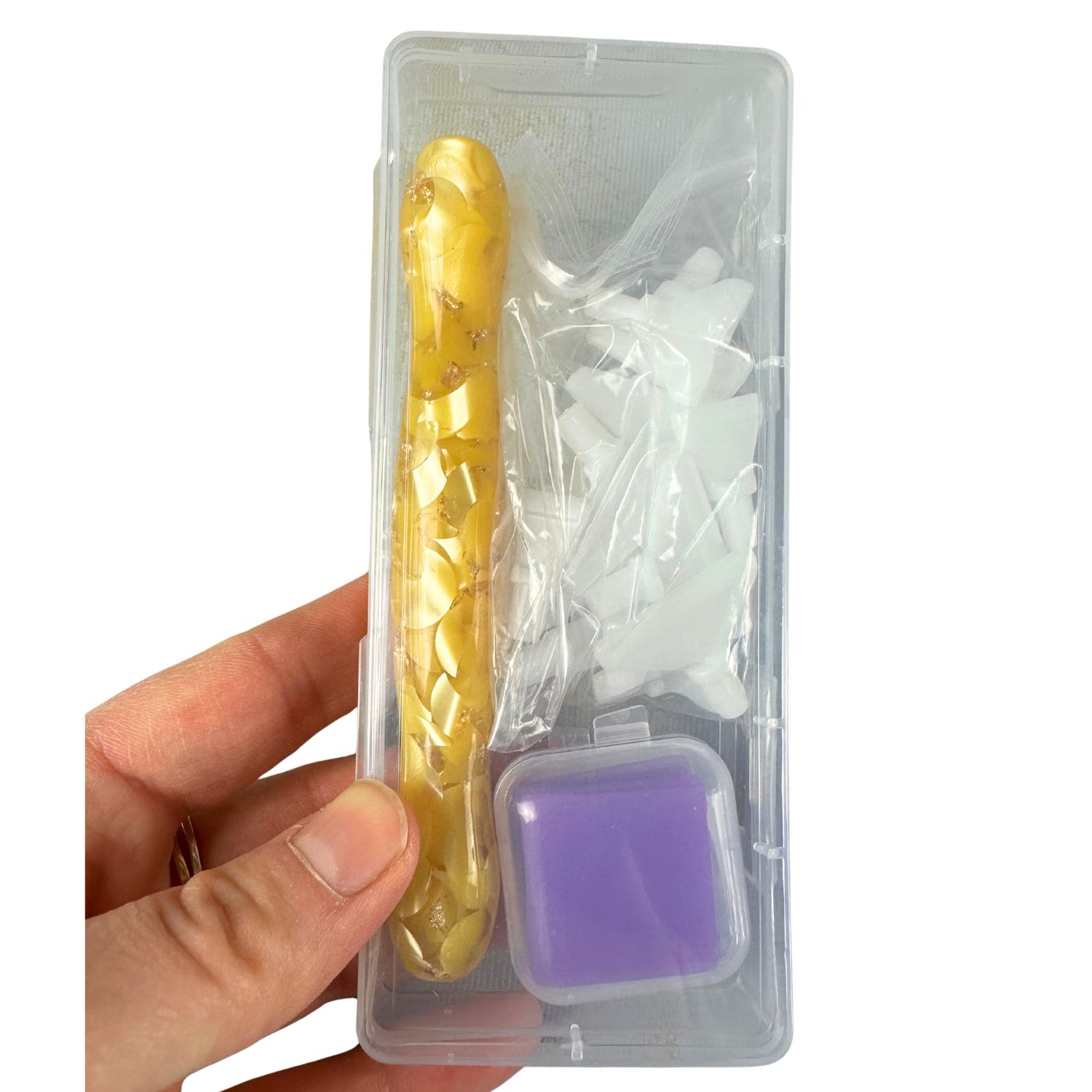 Ergo Stift "Zitronengelb Gold" - 12 Plastikaufsätze – Bild 2