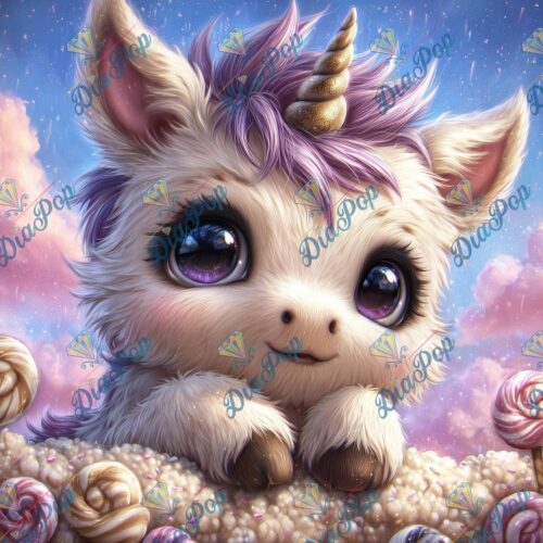_sweet_loco_ai - Fluffy Candycorn Unicorn