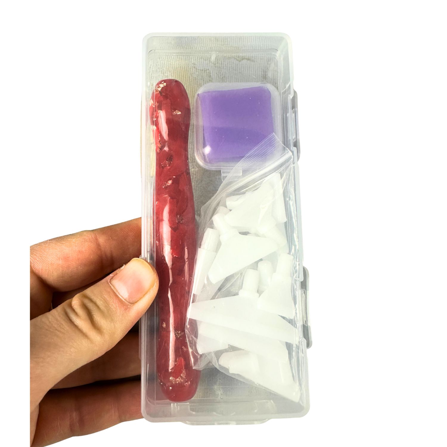 Ergo Stift "Ruby Gold Shine" - 12 Plastikaufsätze – Bild 2