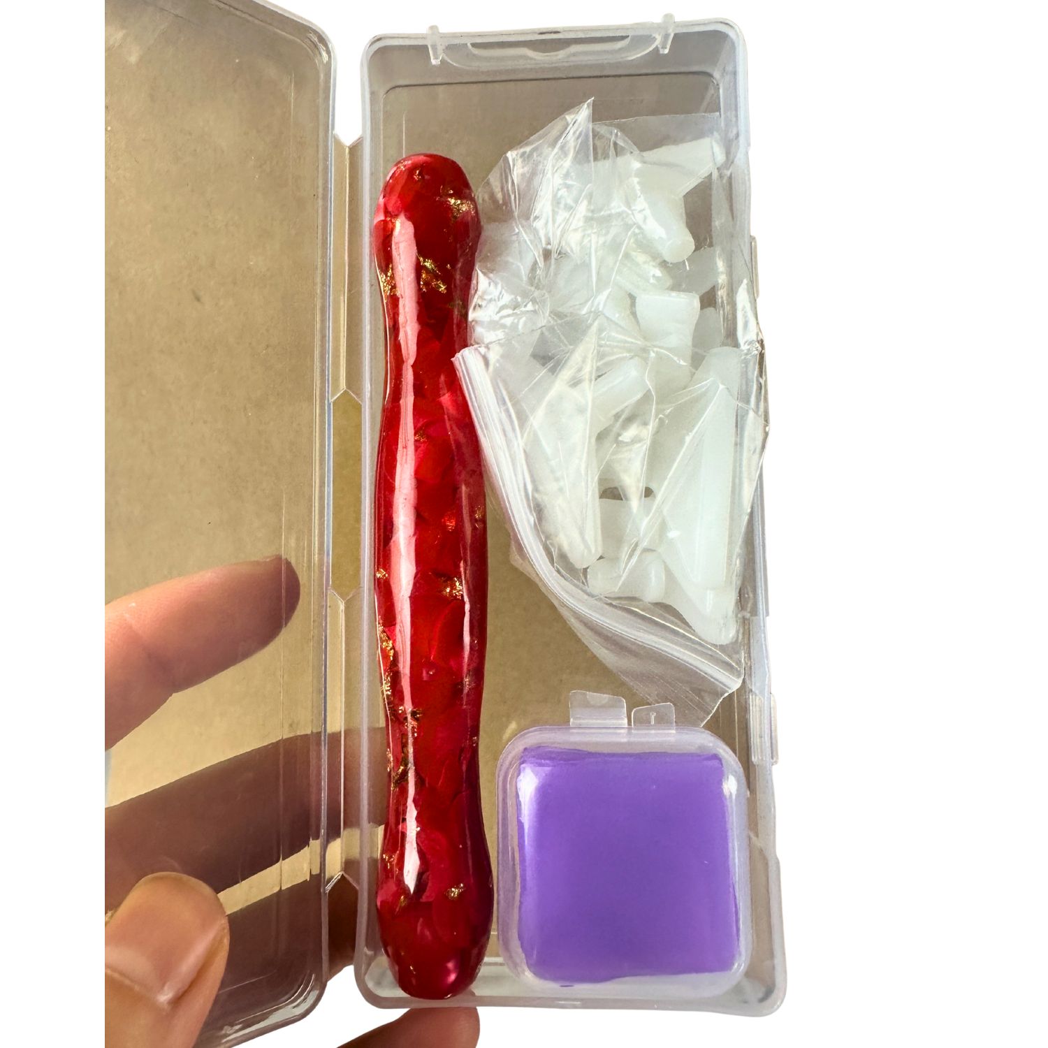 Ergo Stift "Ruby Gold Shine" - 12 Plastikaufsätze – Bild 3