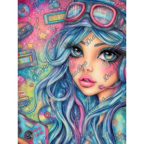 Elly_A.I - Gamer Girl im Kosmoslicht