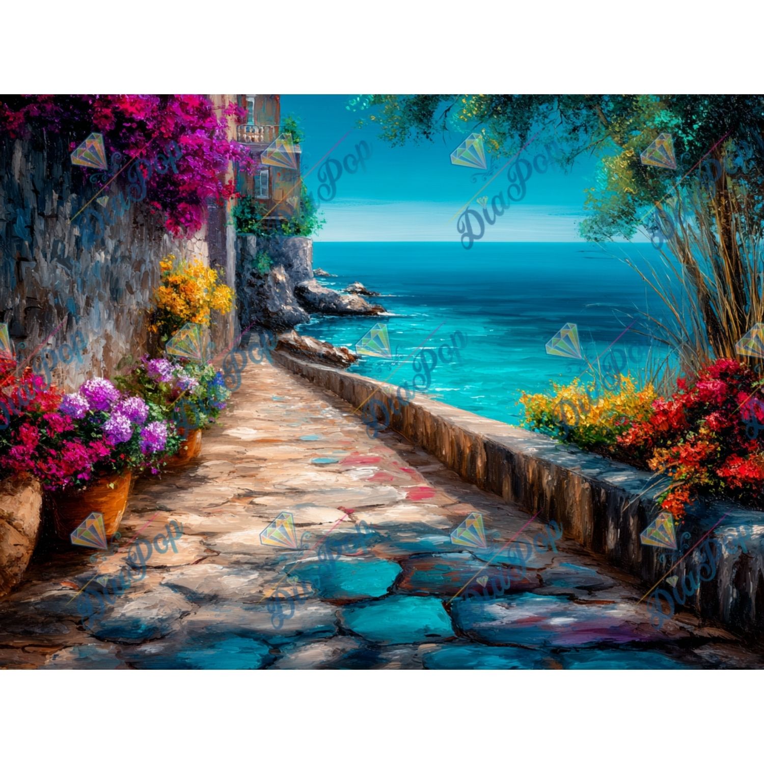 Elly_A.I - Pfad am türkisblauen Meer