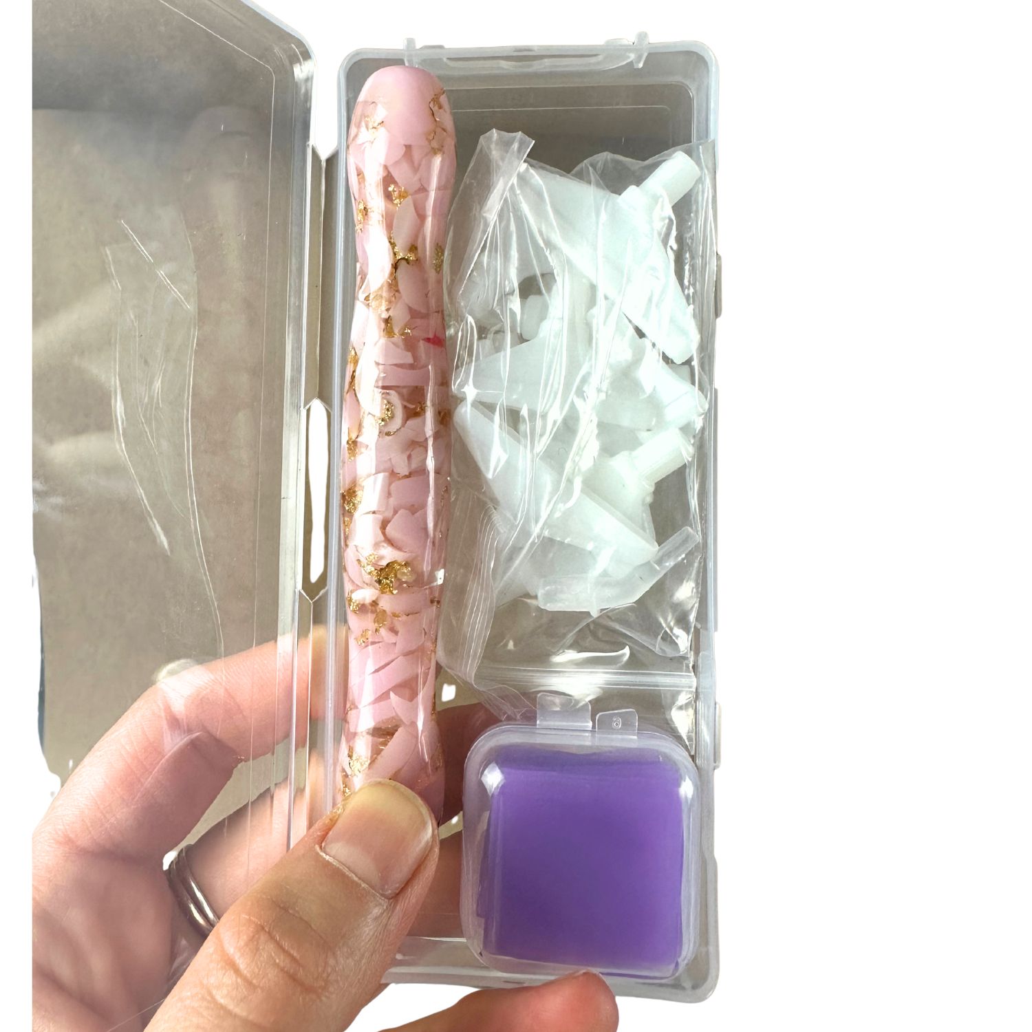 Ergo Stift "Roségold Traum" - 12 Plastikaufsätze – Bild 3