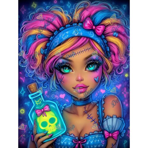 Elly A.I - Poisoned by Love - 40x53cm - Eckige Harzsteine