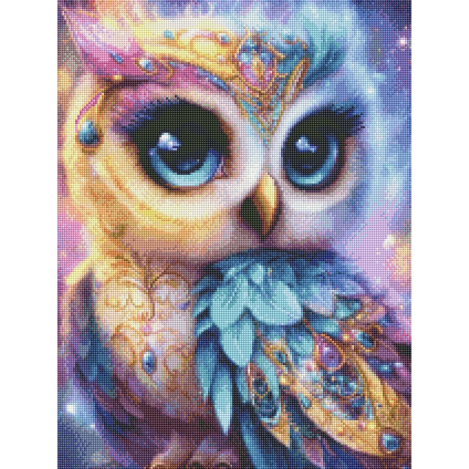 Elly A.I - Galaxien-Eule der Weisheit - 40x53cm - Full Fairy Dust – Bild 2