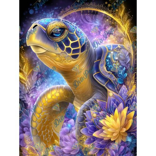 _sweet_loco_ai - Schildkröte Fantasy in Gold & Violett