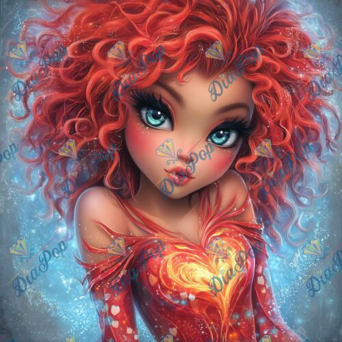 _sweet_loco_ai - Magisches Herzmädchen mit rotem Lockenhaar