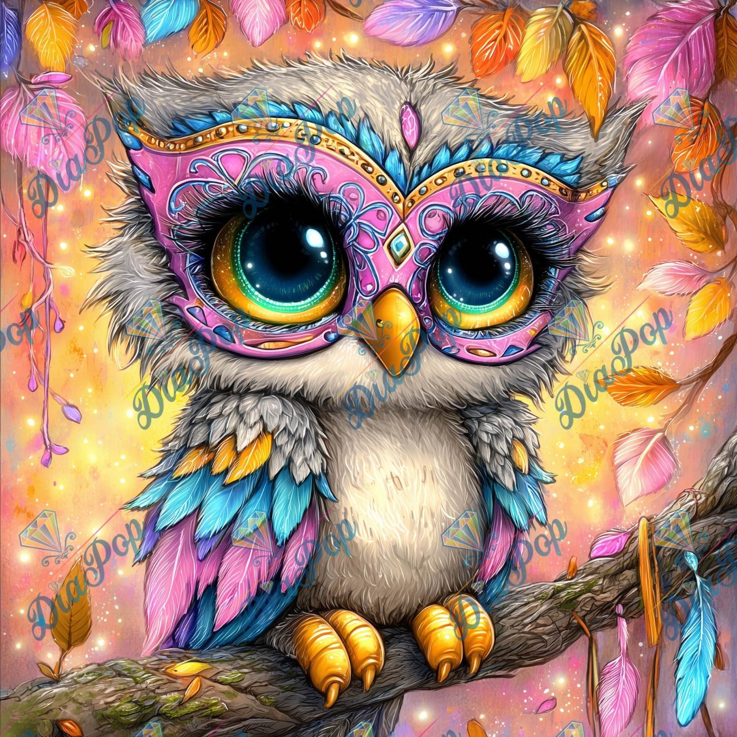 _sweet_loco_ai - Niedliche Eule mit Maske