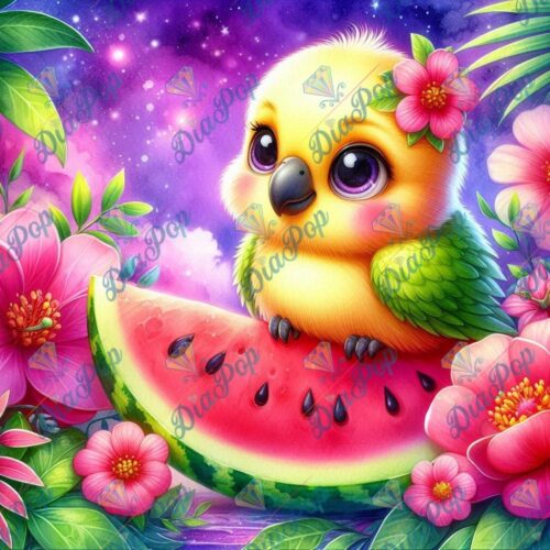 Bellarellas_Ai_Art - Kleiner Paradiesvogel im Sommertraum - 40x40cm - Full Fairy Dust