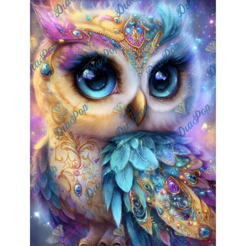 Elly A.I - Galaxien-Eule der Weisheit - 40x53cm - Full Fairy Dust