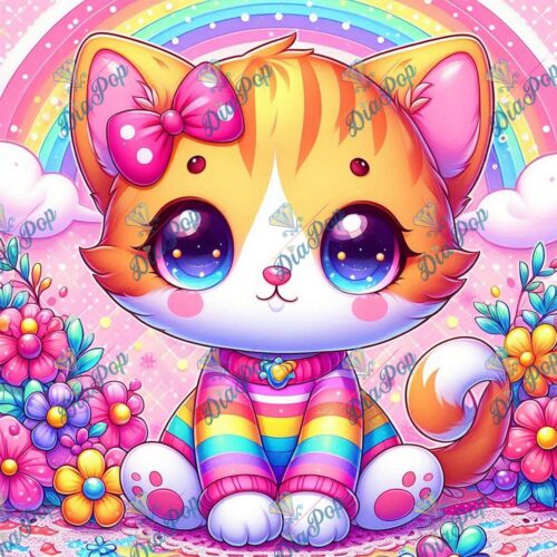 Rainbow Cat - 50x50cm - Full Fairy Dust