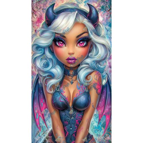 Elly A.I - Devil's Girl - 45x80cm - Eckige Harzsteine