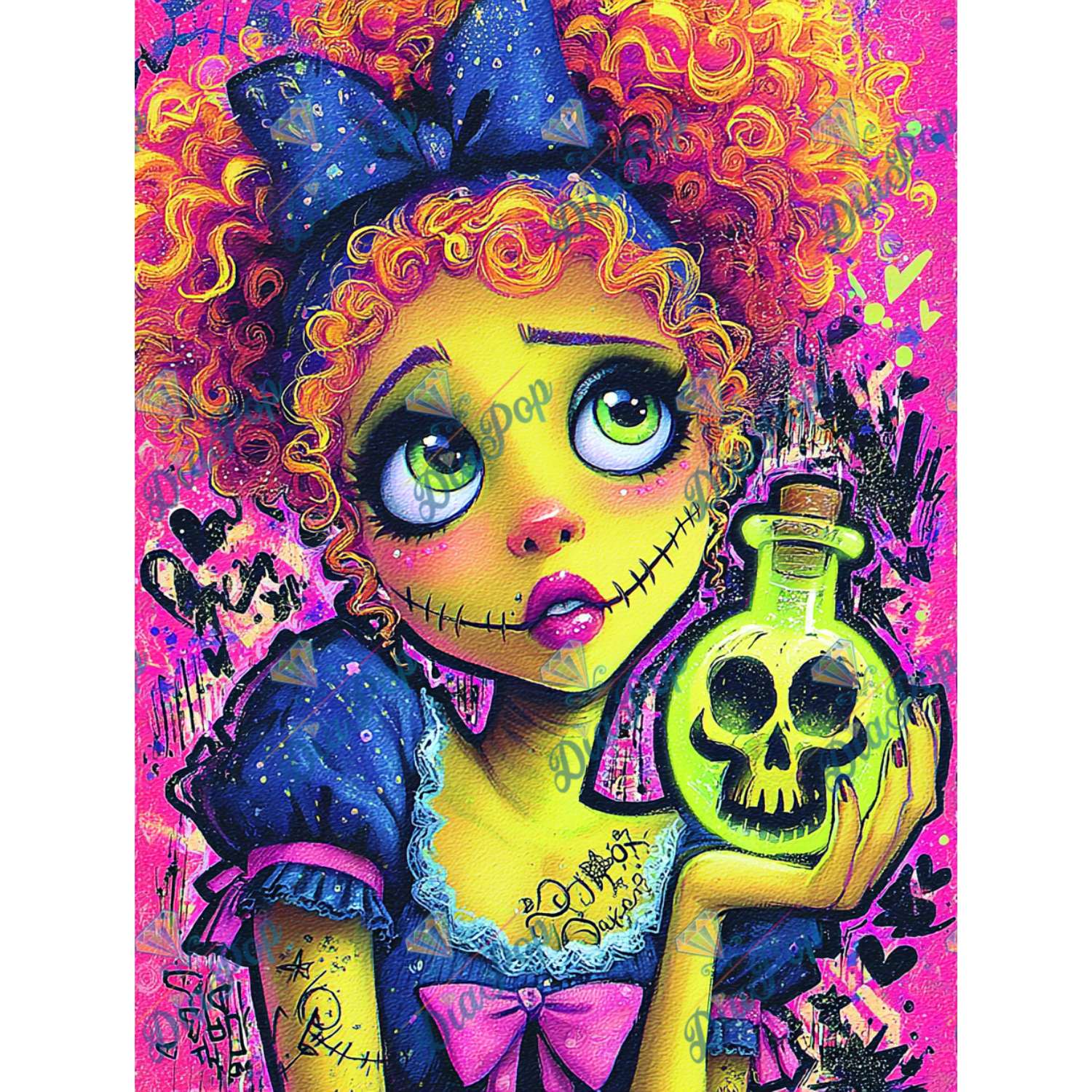 Elly_A.I - Creepy Cute Voodoo Girl mit Giftflasche