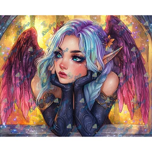 Amaris - Angel in Exile - 50x62,5cm - Eckige Harzsteine