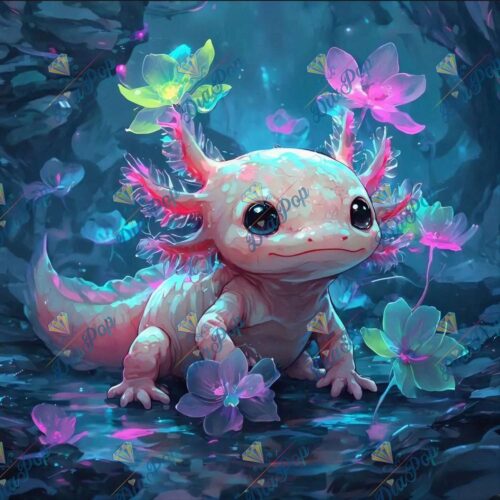 Tiki Diamonds - Mondblumen-Axolotl