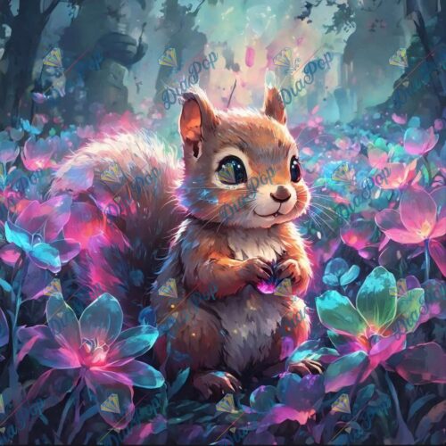 Tiki Diamonds - Blüten-Eichhörnchen